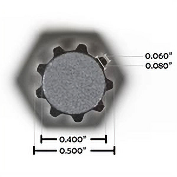 Thumbnail: 9-Point 1/2-Inch Star Tip Lock Nut Key