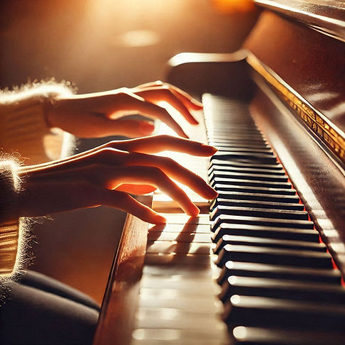 playing the piano