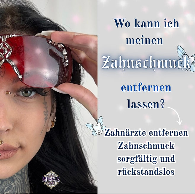 Zahnschmuck Entfernung