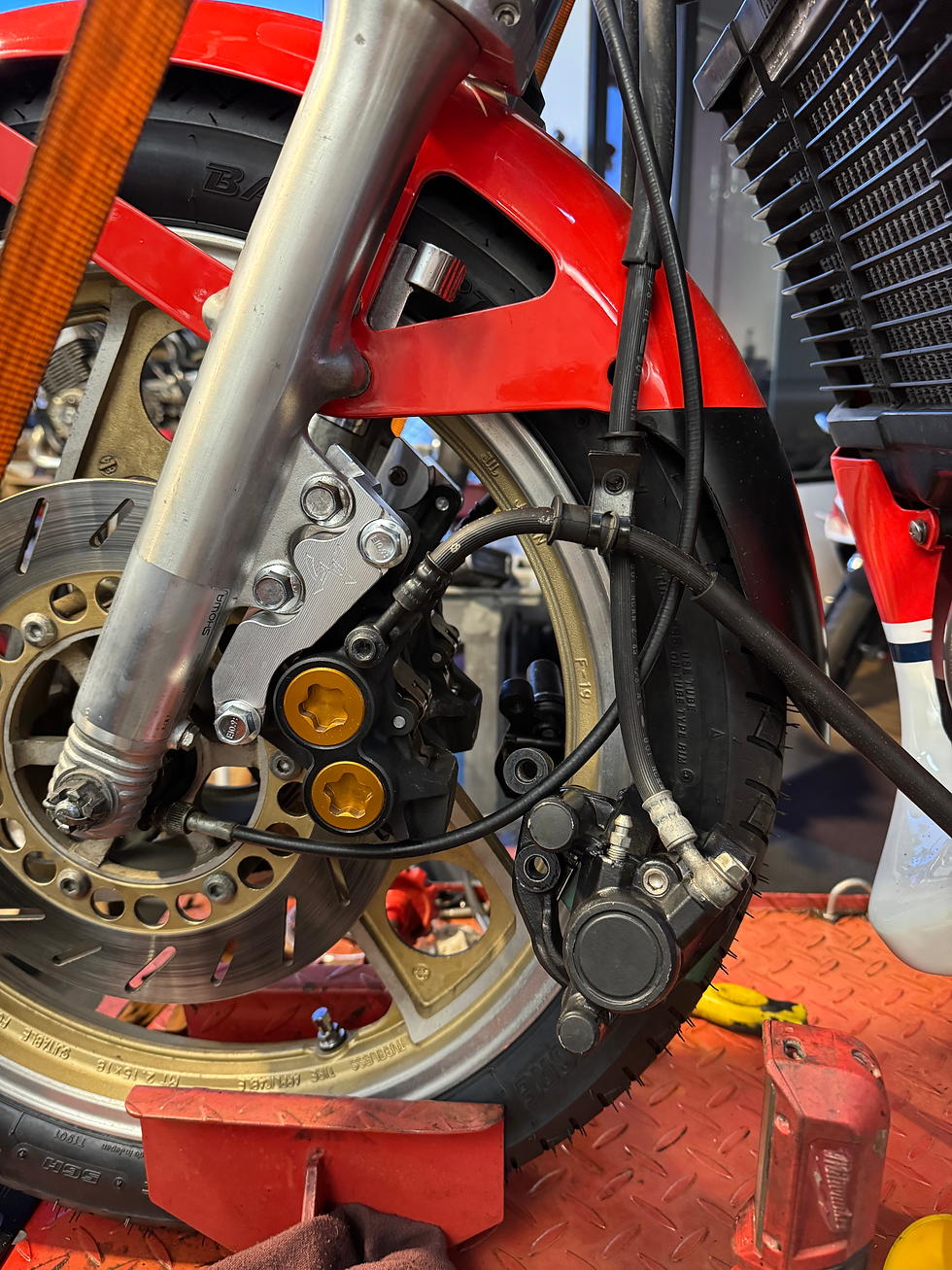 Thumbnail: Billet Rz350 Conversion brake caliper brackets -SILVER