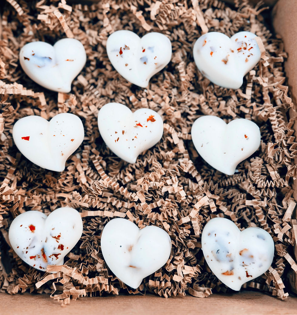 Six Wax Heart in a Box