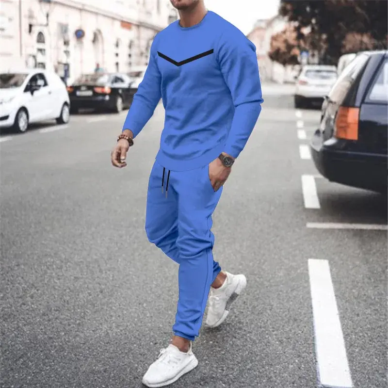 Thumbnail: Long Sleeve Long Pant Autumn Men's Sweatsuit