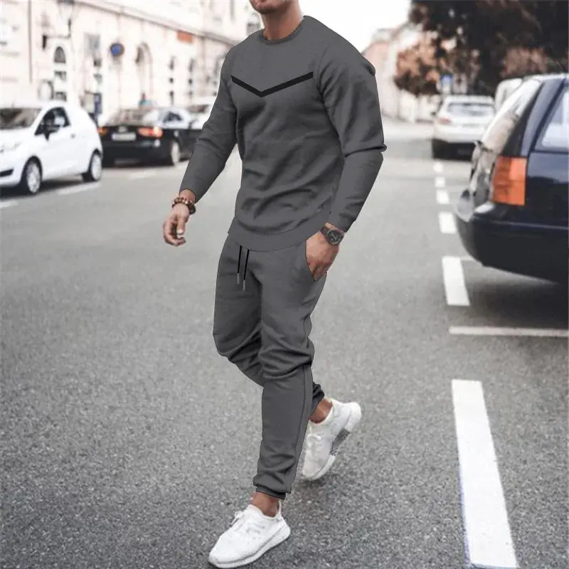 Thumbnail: Long Sleeve Long Pant Autumn Men's Sweatsuit