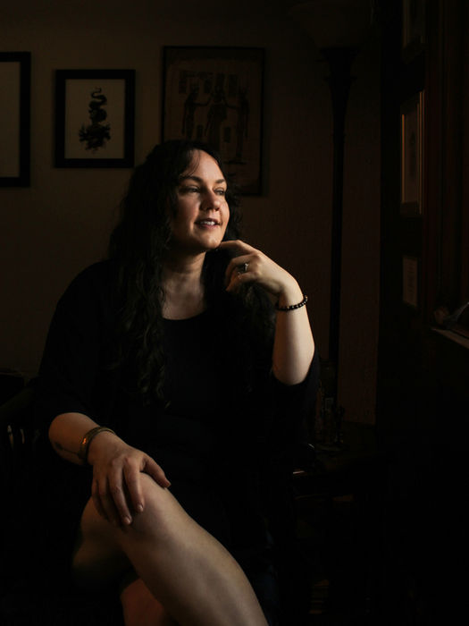 Sarah Visos Headshot, Dramatic Split Light Portrait, Photography by Sarah Ruth Frey