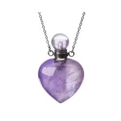 Aromatherapy Necklace - Amethyst Spirit Heart