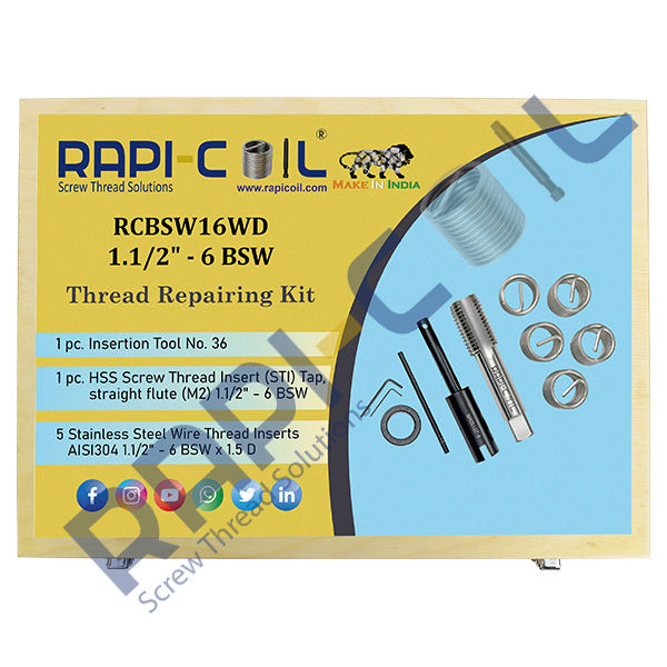 1.1/2" - 6 BSW | Thread Repairing Kit