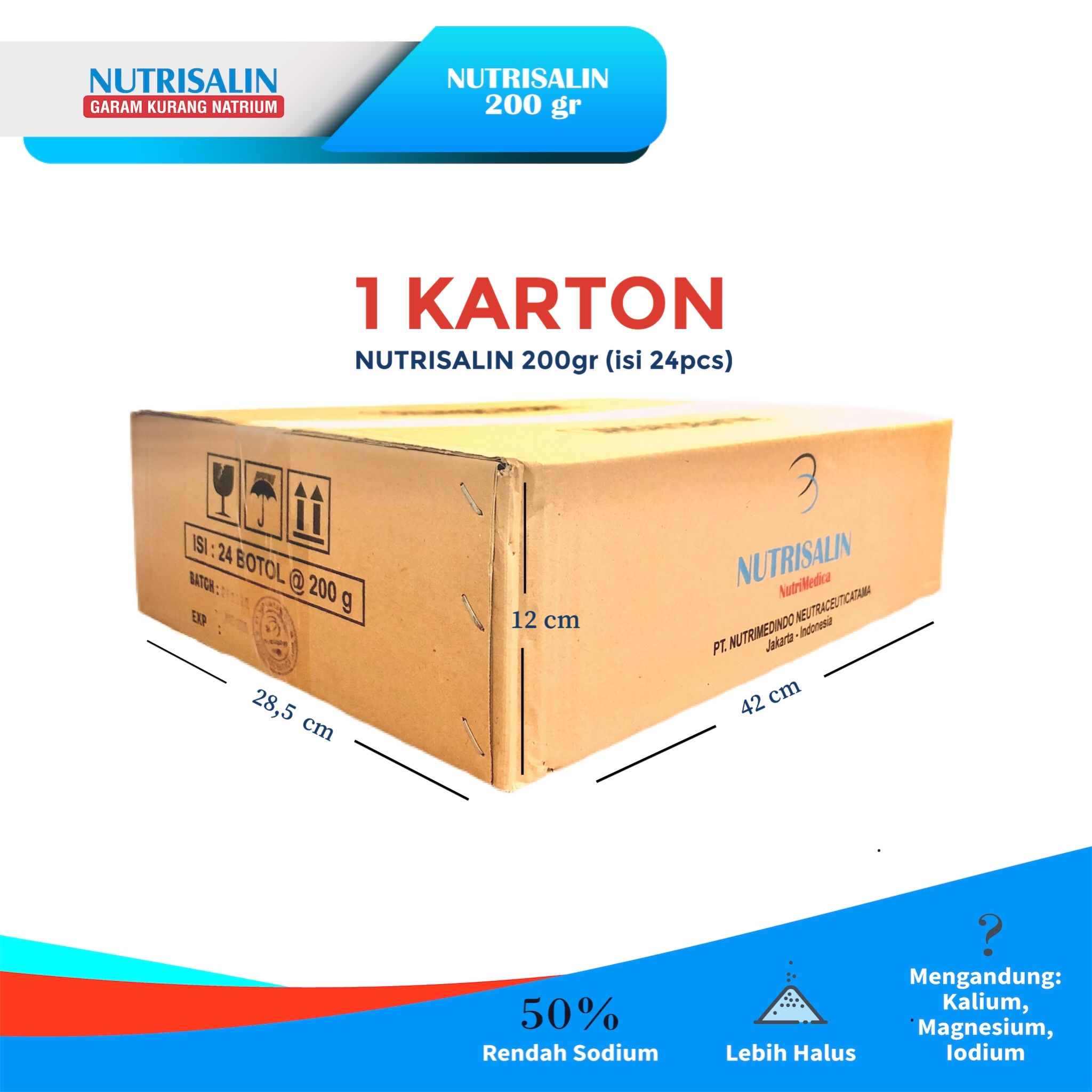Nutrisalin 200 Gram 1 Karton (24pcs) - HEMAT up to 20%