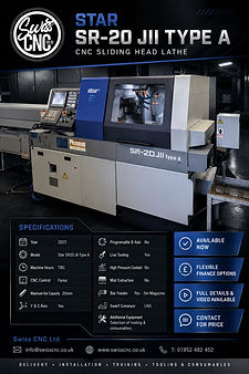 2023 Star SR20 JII Type A, 3m Magazine bar feeder, LNS Swarf Conveyor, Very low hours & only machined brass.