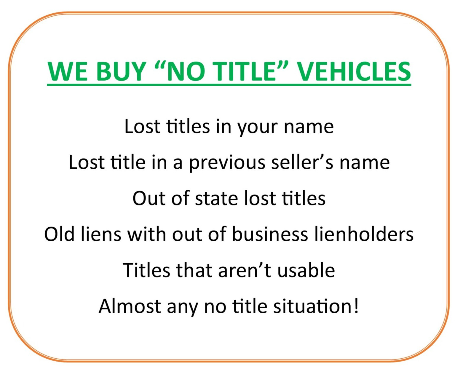 cash for cars we buy cars no title required lost titles junkers
