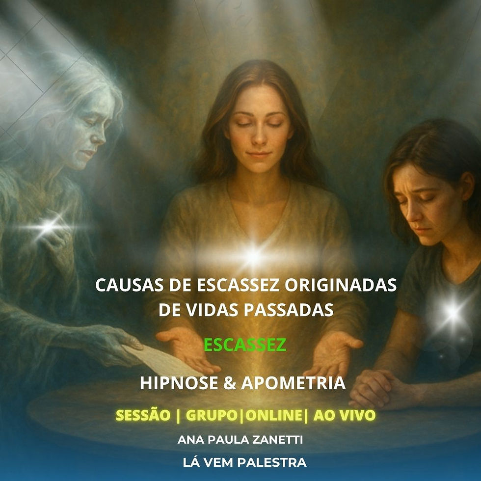 Apometria & Hipnose| Causas de Escassez Originadas de Vidas Passadas