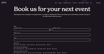Footer enquiry form on IMC's website