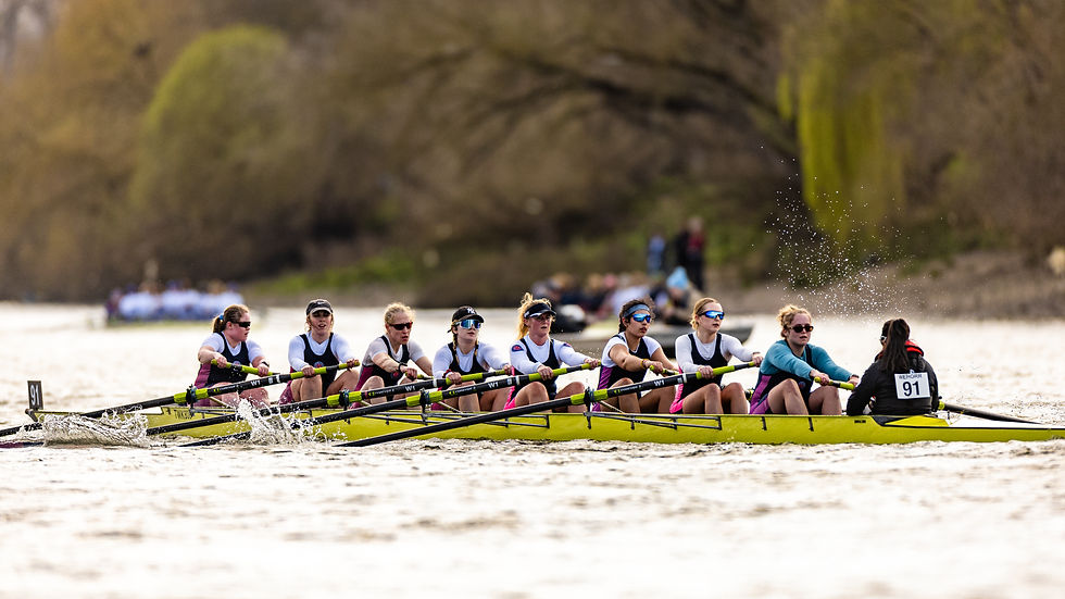 The Twickenham Rowing Club Senior Women's B boat competing at WeHoRR 2026