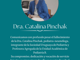 Comunicamos con profundo pesar el fallecimiento de la Profa. Agda. Dra. Catalina Pinchak