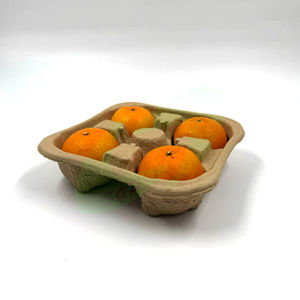 Pulp tray packaging for wine bottles, beverages, eggs, and agricultural products