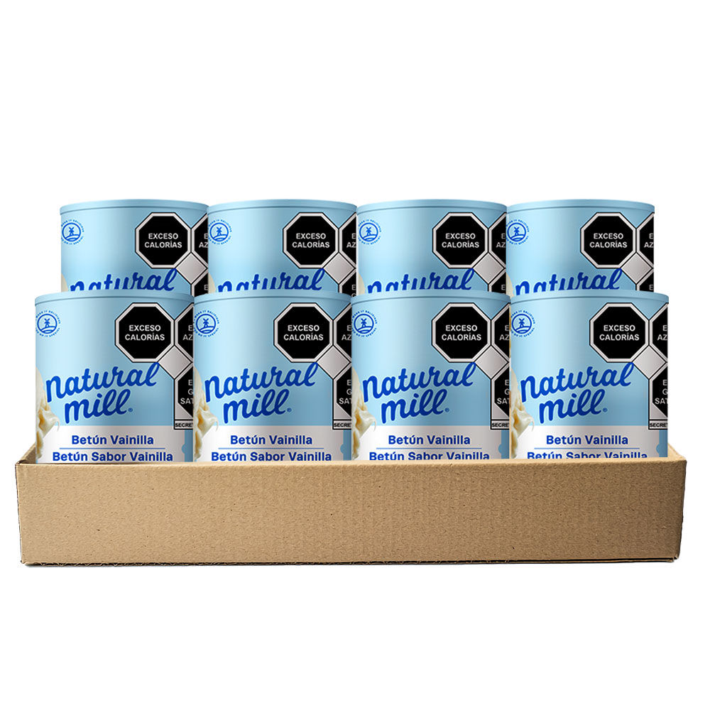 8 Pack Betún de Vainilla Natural Mill
