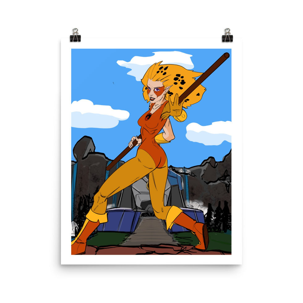 Thumbnail: Power of the Cheetah - Poster - Illustrated by Lucas De La Vega