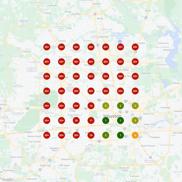 Local map visibility grid audit example A