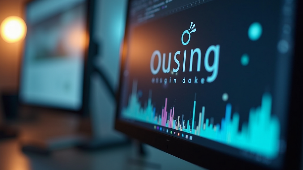 Close-up of a computer screen showing logo design software in use