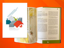 Couverture et deux pages intérieur du Guide de conception architecturale.