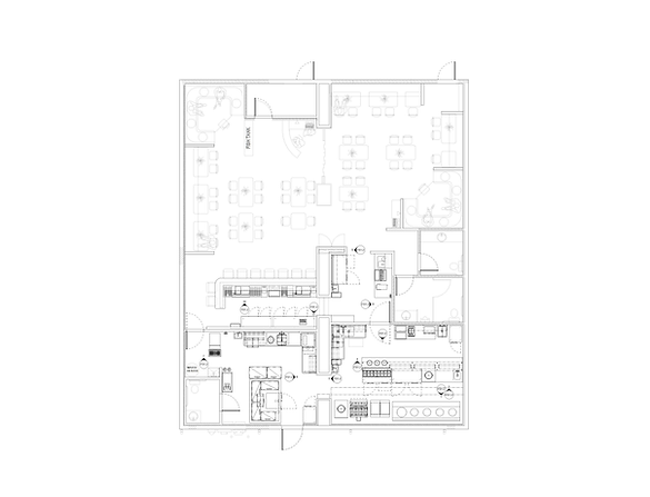 Traditional restaurant 2d design