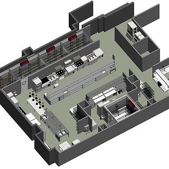 3D Restaurant Revit BIM model