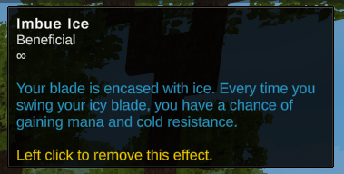 War Wizard: Imbue Ice (Level 12) Now Gives Chance to Proc Vexx's Enlightenment for Mana Regen