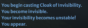 All Invisibility and Invisibility to Undead Spells Now Have Small Chance to Break Early with Warning