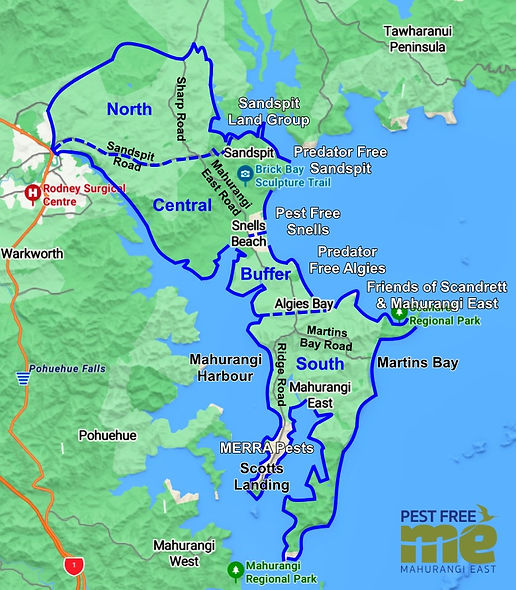 Pest Free Mahurangi East -Boundary & Zon