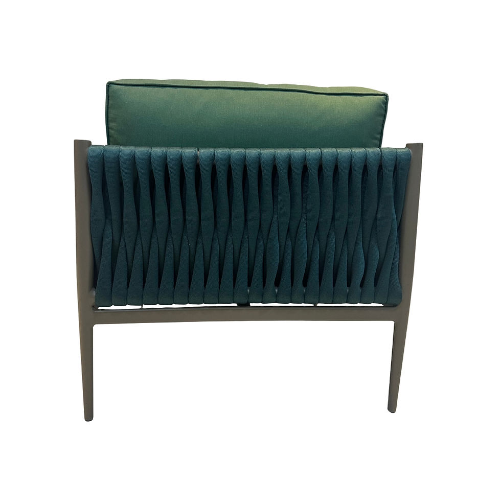 Miniatura: poltrona em tricô náutico