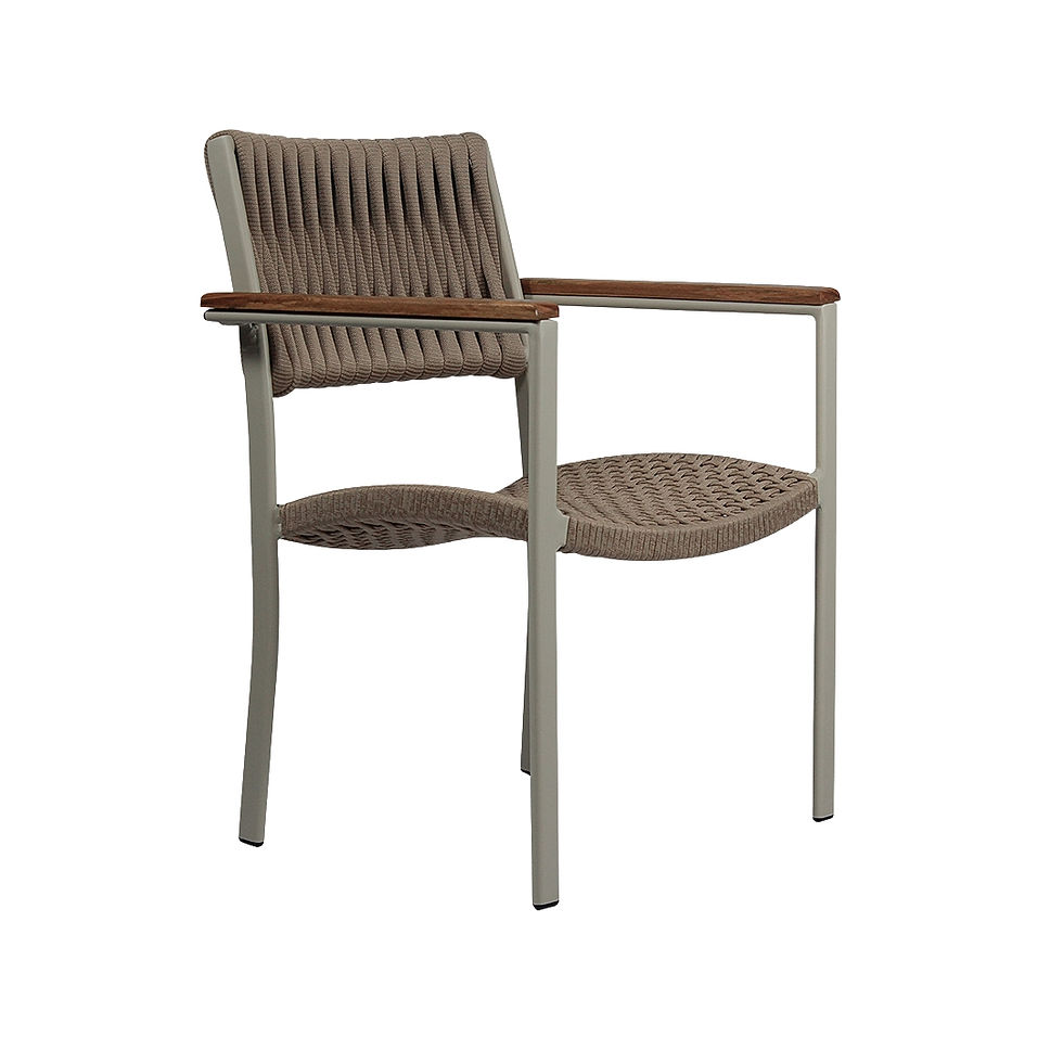 Cadeira com braço tricô náutico