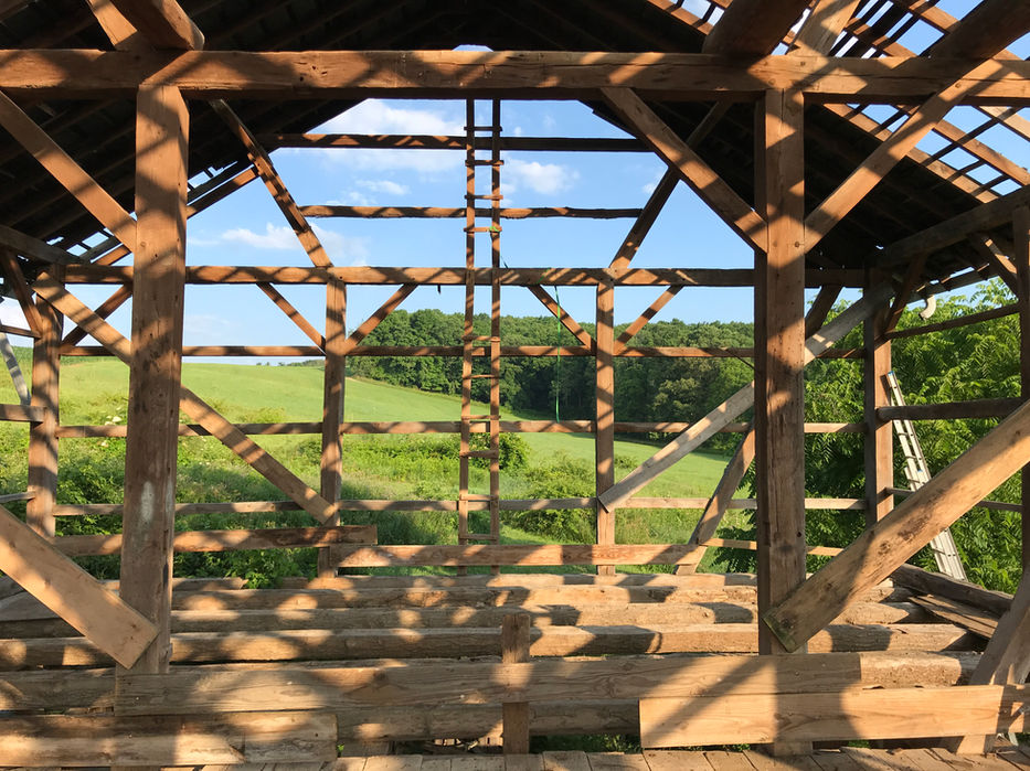 Timber Frame Bank Barn in Lancaster, Ohio