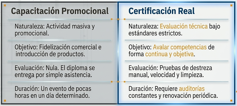 Capacitación versus Certificación
