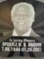 Apostle Walter Barron is with the Lord
