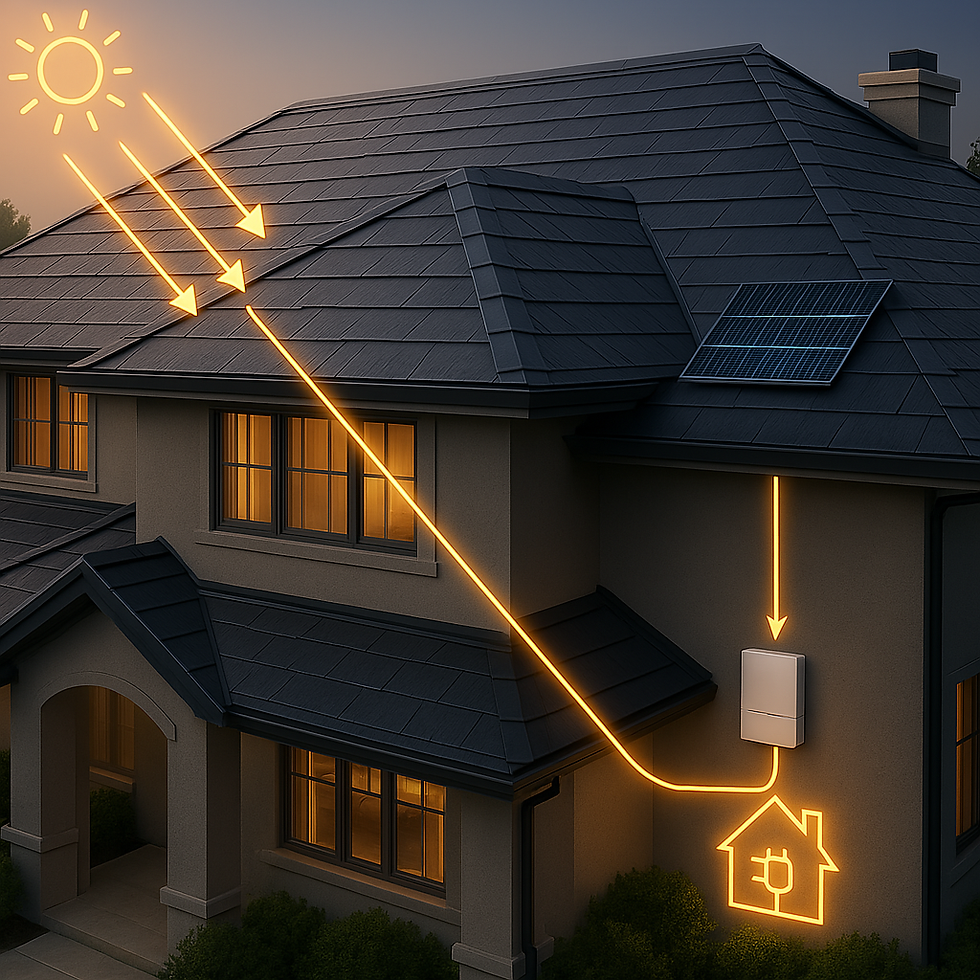 Voltaic VAIL generated solar roof sunlight