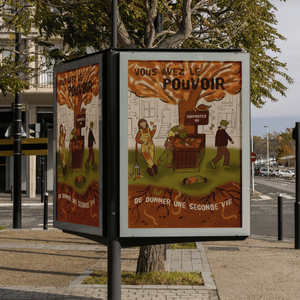 Compostez ici / Affichage publique