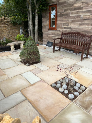 Rippon Buff patio pack paving