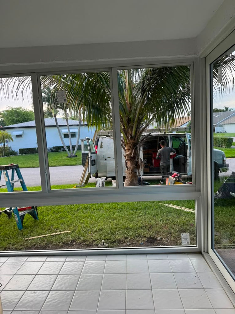 Porch enclosed with new impact windows
