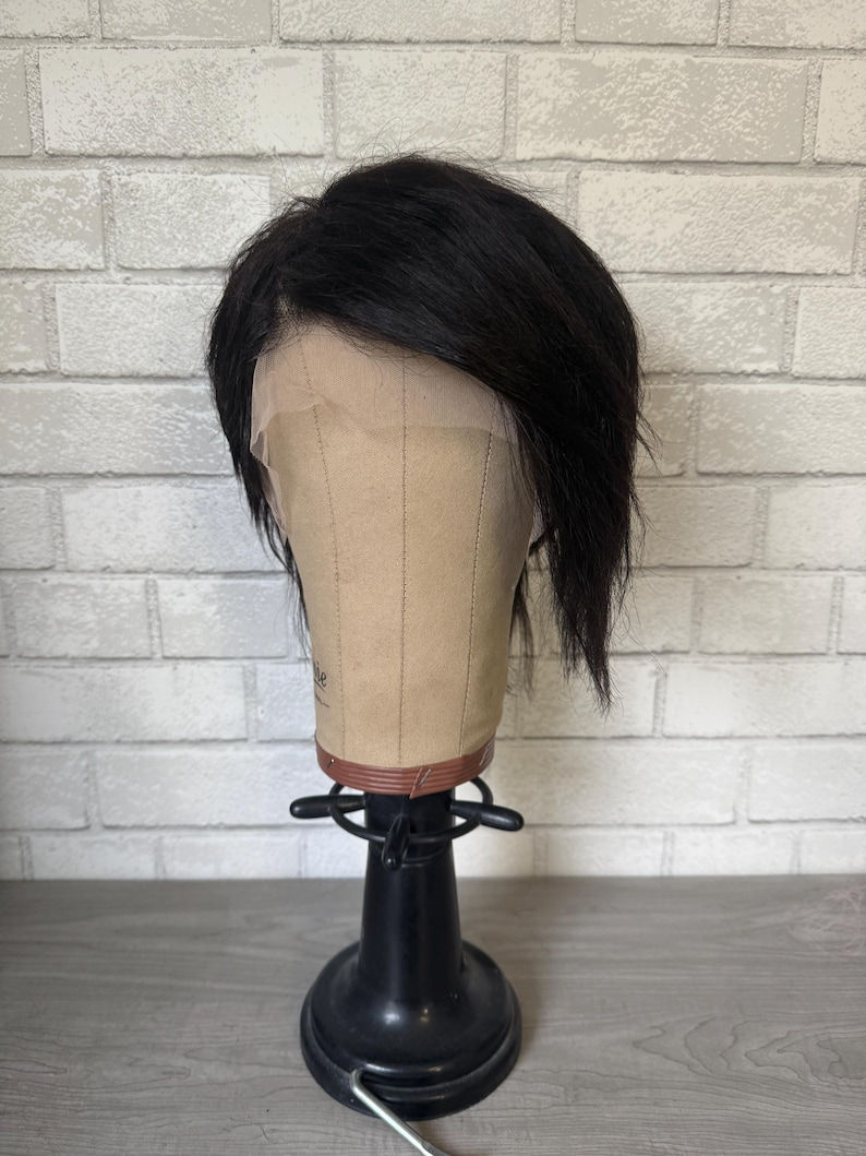 Film Quality Emo Wig | Human Hair Men’s Wig with Long Sweeping Bangs