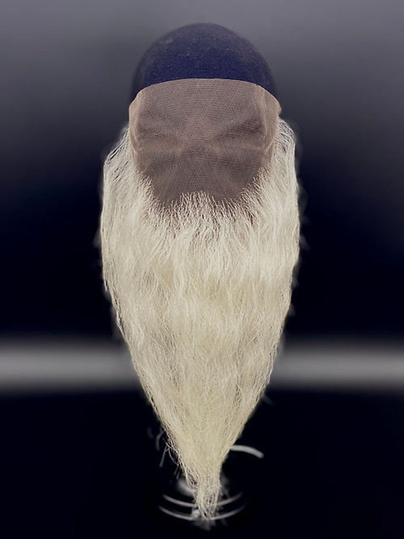 Wizard Beard | White Human & Yaki Hair Hand-Tied Character Beard