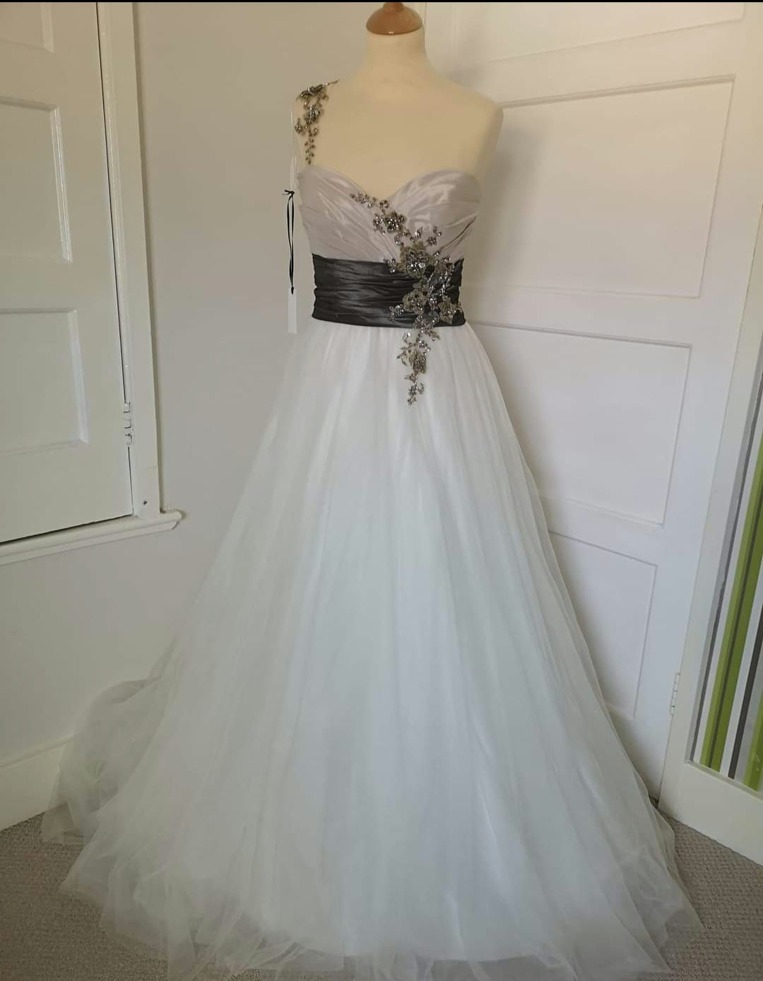 Mocha and purple gown - Size 14