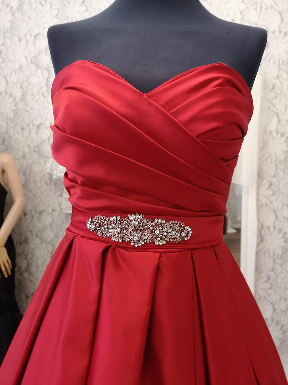Thumbnail: Red ballgown - Size 14
