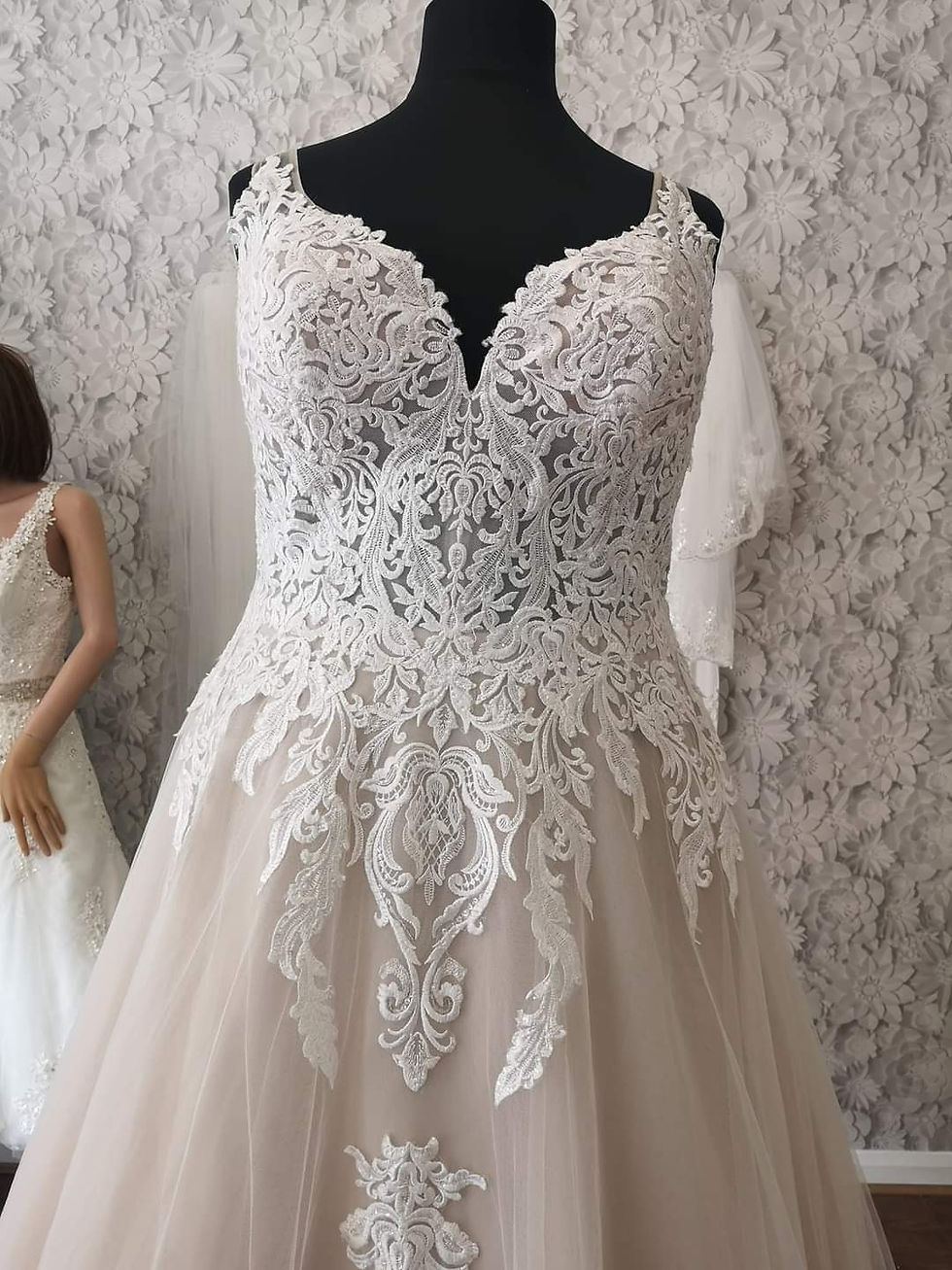 Thumbnail: Sparkle and lace gown - Size 18