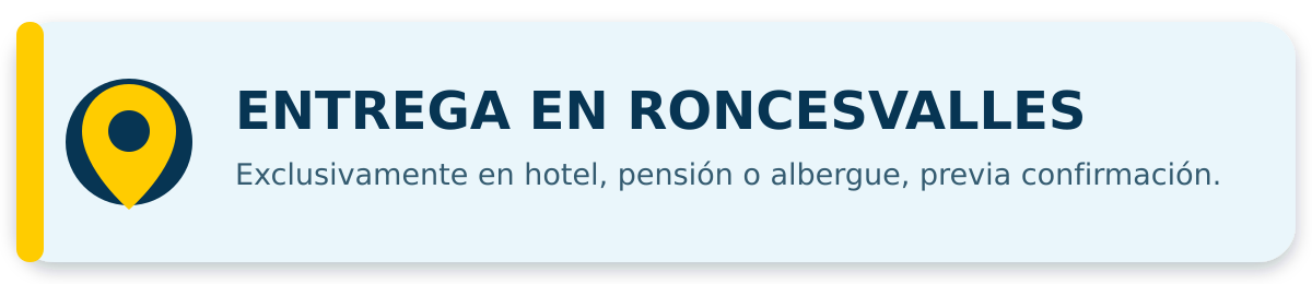 Entrega de bicicleta en hotel pensión o albergue de Roncesvalles