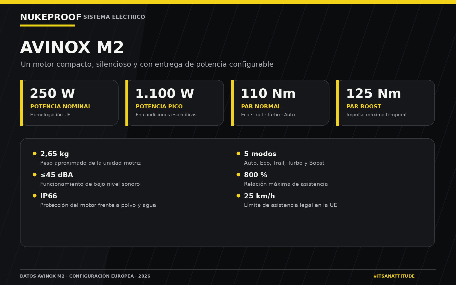 Motor Avinox M2 de la Nukeproof Kilowatt Alloy Comp