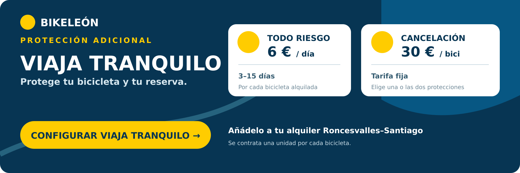 Viaja Tranquilo para alquiler Roncesvalles Santiago