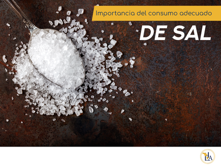 Consume la cantidad necesaria de sal y no lo consumas en exceso