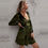 Thumbnail: Women's Velvet Cocktail Party Mini Dress green