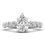 Engagement Ring 1.89 Carat TW of Lab Grown Diamond in 14kt White Gold