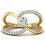 Swirl Engagement Ring 0.77 Carat TW of Lab Grown Diamond in 14kt Yellow Gold