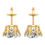 Thumbnail: Solitaire Ear Stud 6.07 Carat TW of Lab Grown Diamond in 18kt Yellow Gold